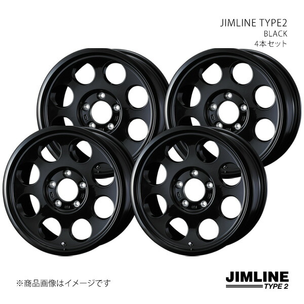 【16インチ 5H 114.3 7.0J +38】ホイール4本セット JIMLINE TYPE2 ジムライン タイプツー BLACK 0039840×4