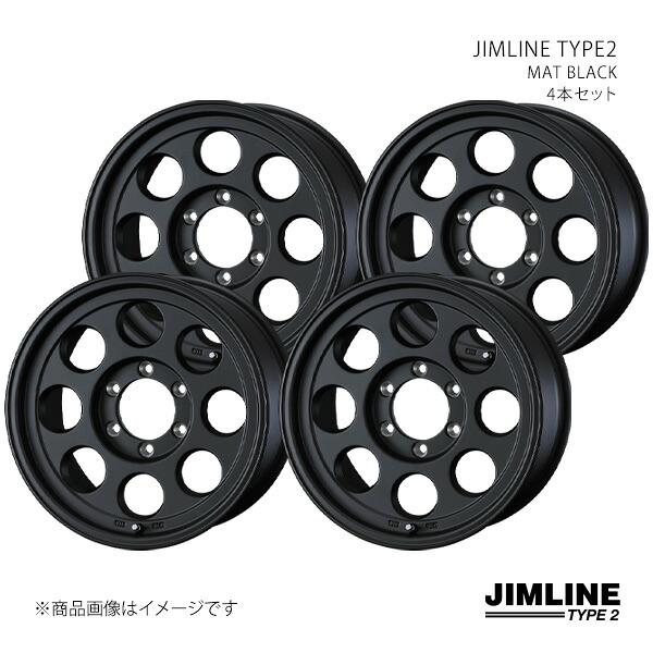 【16インチ 6H 139.7 8.0J -28】ホイール4本セット JIMLINE TYPE2 ジムライン タイプツー MAT BLACK 0037314×4
