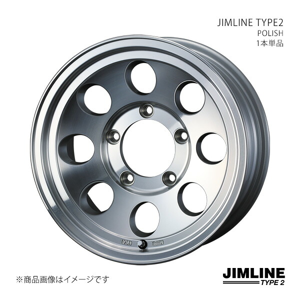 【16インチ 5H 139.7 5.5J +22】ホイール1本単品 JIMLINE TYPE2 ジムライン タイプツー POLISH 0041431