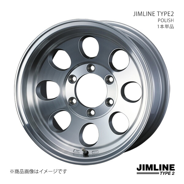 【16インチ 6H 139.7 6.5J -5】ホイール1本単品 JIMLINE TYPE2 ジムライン タイプツー POLISH 0041437｜カー用品　車衛門
