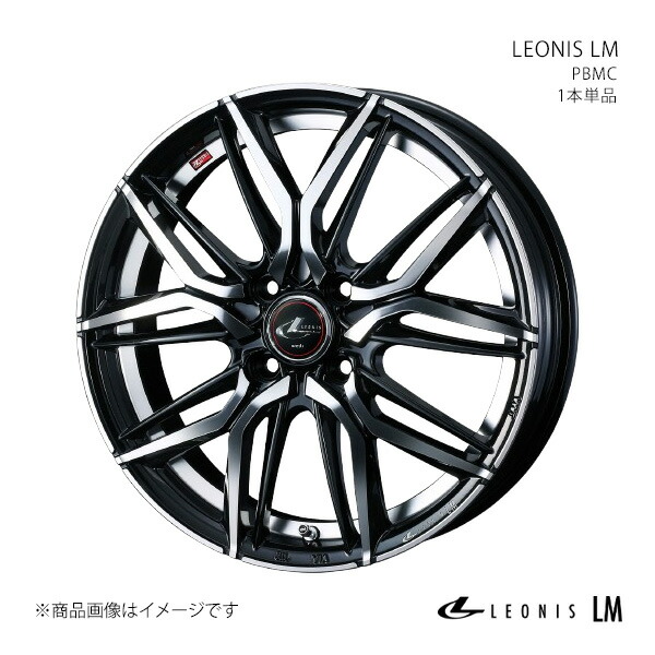 【14インチ 4H 100 4.5J +45】ホイール1本単品 LEONIS レオニス PBMC 0040767