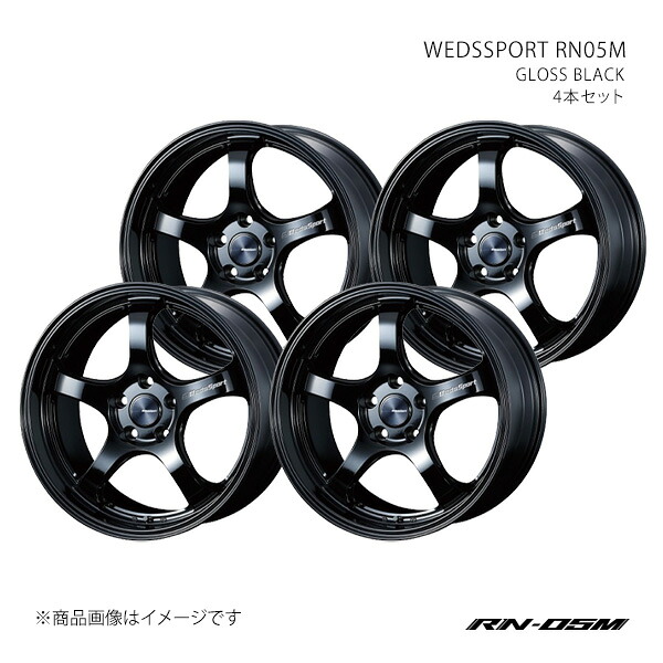 【18インチ 5H 100 9.5J +45】ホイール4本セット WEDSSPORT ウェッズスポーツ GLOSS BLACK 0072762&times;4｜カー用品　車衛門