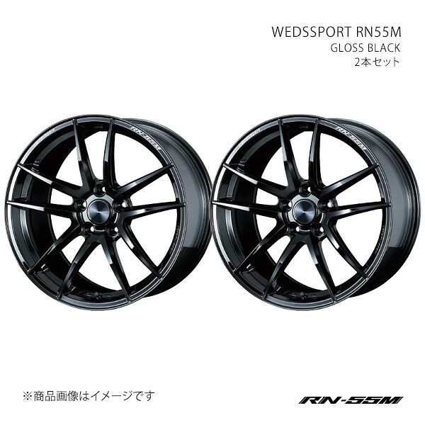 【18インチ 5H 114.3 10.0J +18】ホイール2本セット WEDSSPORT ウェッズスポーツ GLOSS BLACK 0072974&times;2｜カー用品　車衛門