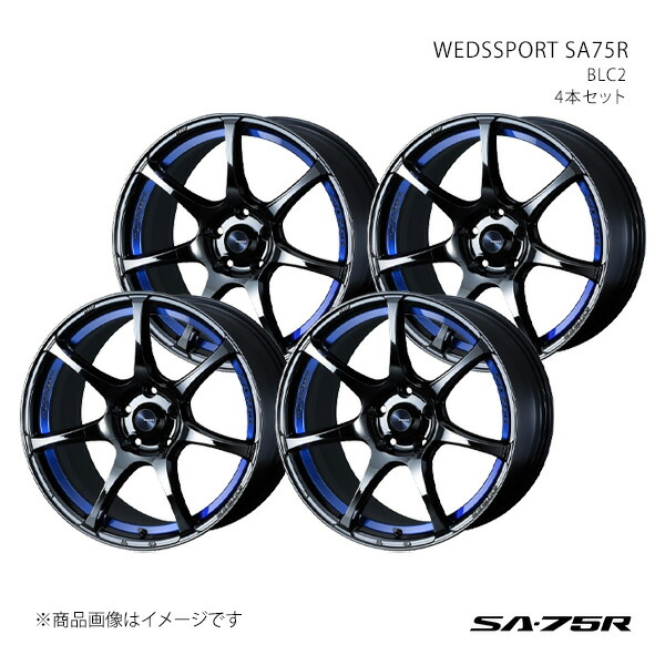 【18インチ 5H114.3 8.5J +35】アルミホイール4本セット アリスト 160系/FR SA75R BLC2 0074047×4