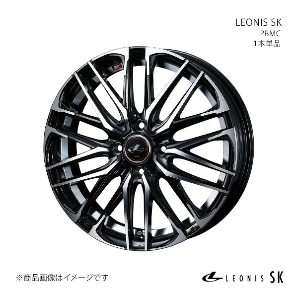 【15インチ 4H 100 4.5J +45】ホイール1本単品 LEONIS レオニス PBMC 0038299|カー用品 車衛門
