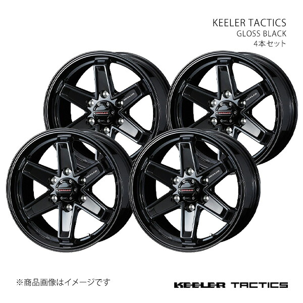 【17インチ 6H 139.7 7.5J +40】ホイール4本セット KEELER キーラー GLOSS BLACK 0039733×4