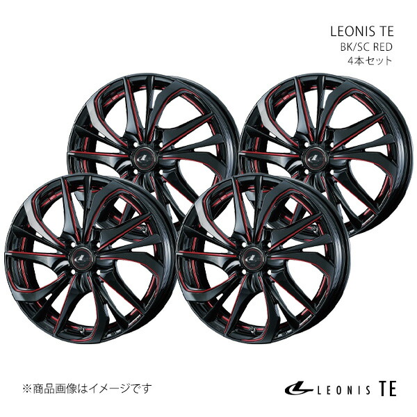 【17インチ 4H 100 6.5J +50】ホイール4本セット LEONIS レオニス BK/SC(RED) 0038755×4 56,561円