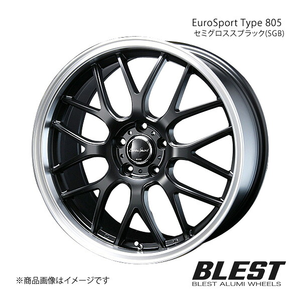 ブレスト ユーロスポーツ タイプ805 アルミホイール 4本セット ロードスター NC【19×7.5J 5-114.3 INSET50 セミグロススブラック(SGB)】BLEST|車高調 カー用品専門店 車楽院