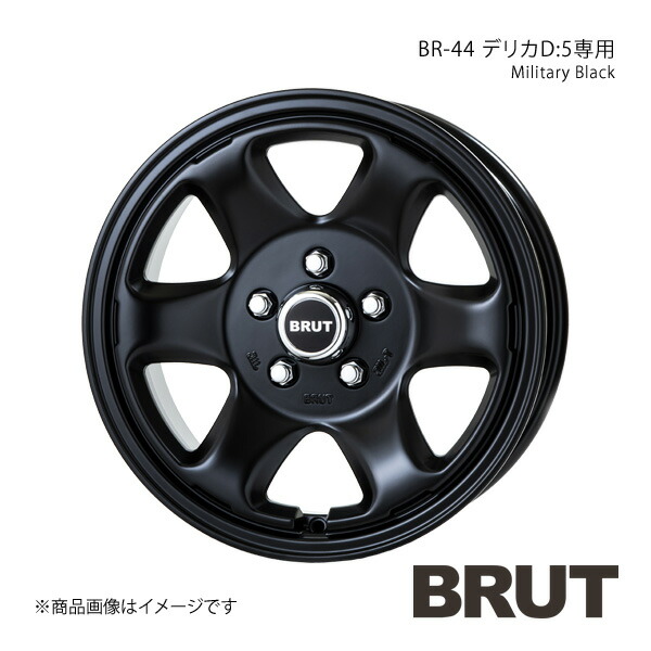 BRUT ブルート BR-44 デリカD：5 CV#W アルミホイール2本セット 【16×6.5J 5-114.3 +30 ミリタリーブラック】TRISTAR トライスター