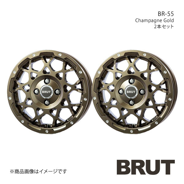 BRUT ブルート BR-55 NV200バネット 20系 アルミホイール2本セット 【14&times;5.0J 4-114.3 +42 シャンパンゴールド】TRISTAR トライスター｜車高調　カー用品専門店　車楽院