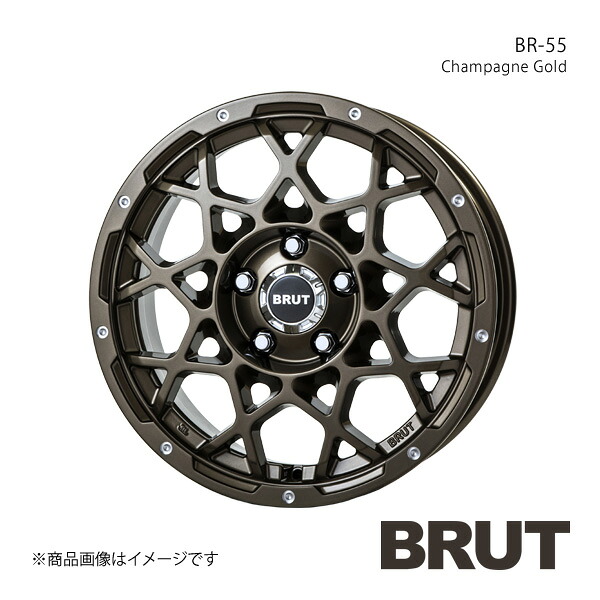 BRUT ブルート BR-55 デリカD：5 CV#W アルミホイール1本【16×6.5J 5-114.3 +35 シャンパンゴールド】TRISTAR トライスター
