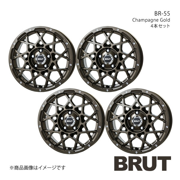 BRUT ブルート BR-55 デリカD：5 CV系 アルミホイール4本セット【16&times;6.5J 5-114.3 +35 シャンパンゴールド】TRISTAR トライスター｜車高調　カー用品専門店　車楽院