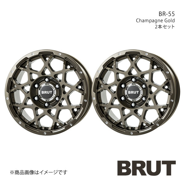 BRUT ブルート BR-55 FJクルーザー GSJ15W アルミホイール2本セット 【17×7.5J 6-139.7 +20 シャンパンゴールド】TRISTAR トライスター|車高調 カー用品専門店 車楽院