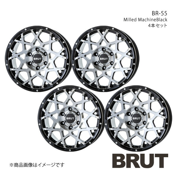 BRUT ブルート BR-55 ランドクルーザープラド 150系 2017/9～ アルミホイール4本セット【18×8.0J 6-139.7 +20 ミルドマシンブラック】TRISTAR トライスター