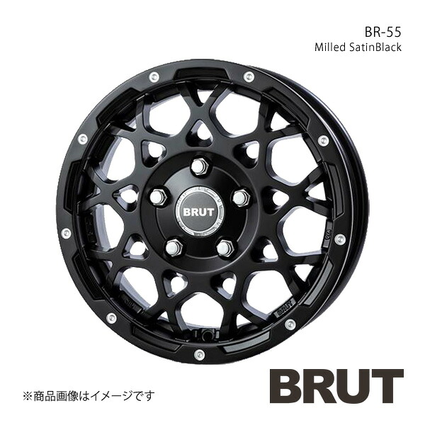 BRUT ブルート BR-55 タウンエース S403/S413 アルミホイール1本【14×5.0J 5-114.3 +48 ミルドサティンブラック】TRISTAR トライスター