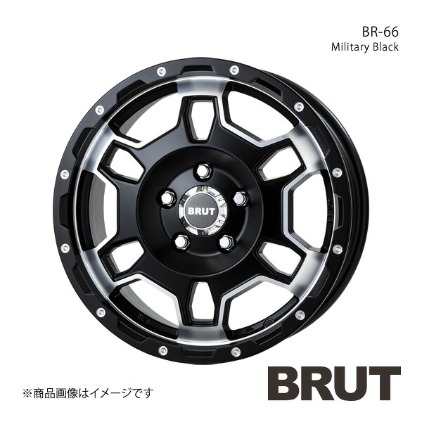 BRUT ブルート BR-66 デリカD：5 CV#W アルミホイール1本【16&times;6.5J 5-114.3 +30 ミリタリーブラック】TRISTAR トライスター｜車高調　カー用品専門店　車楽院