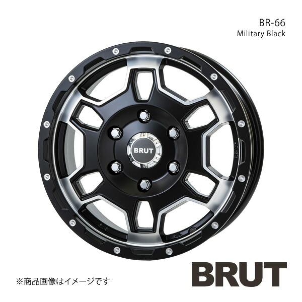 BRUT ブルート BR-66 ハイエース 200系 アルミホイール1本【16×6.5J 6-139.7 +38 ミリタリーブラック】TRISTAR トライスター