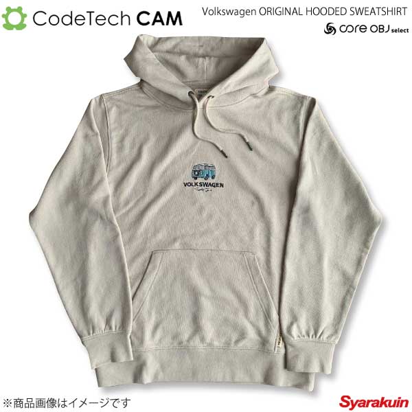 Codetech コードテック Volkswagen ORIGINAL HOODED SWEATSHIRT LATE BUS ベージュ XLサイズ CO-KVW-3353BE