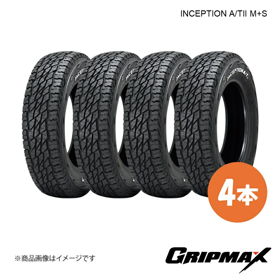 GRIPMAX/グリップマックス INCEPTION A/TII M+S タイヤ 4本 175/80R16 91S RWL レイズドホワイトレター 6969999081190｜車高調　カー用品専門店　車楽院 29,328円