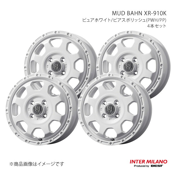 INTER MILANO インターミラノ MUD BAHN XR-910K ホイール 4本セット ウェイク LA700S/LA710S 2014/11~2022/8【15×4.5J 4-100 INSET45 PWH/PP】|車高調 カー用品専門店 車楽院