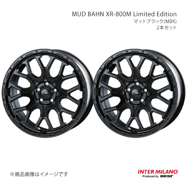 INTER MILANO インターミラノ MUD BAHN XR-800M Limited Edition ホイール 2本セット【20&times;8.5J 5-114.3 INSET45 マットブラック】｜車高調　カー用品専門店　車楽院