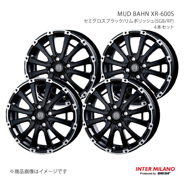 INTER MILANO インターミラノ MUD BAHN XR-600S ホイール 4本セット シフォン/シフォンカスタム LA600系 2016/12~【15×4.5J 4-100 INSET45 SGB/RP】|車高調 カー用品専門店 車楽院