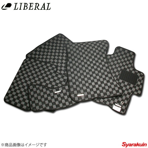 LIBERAL/リベラル フロアマット グレー&times;ブラック スバル/SUBARU WRX STI VAB 5枚セット｜車高調　カー用品専門店　車楽院