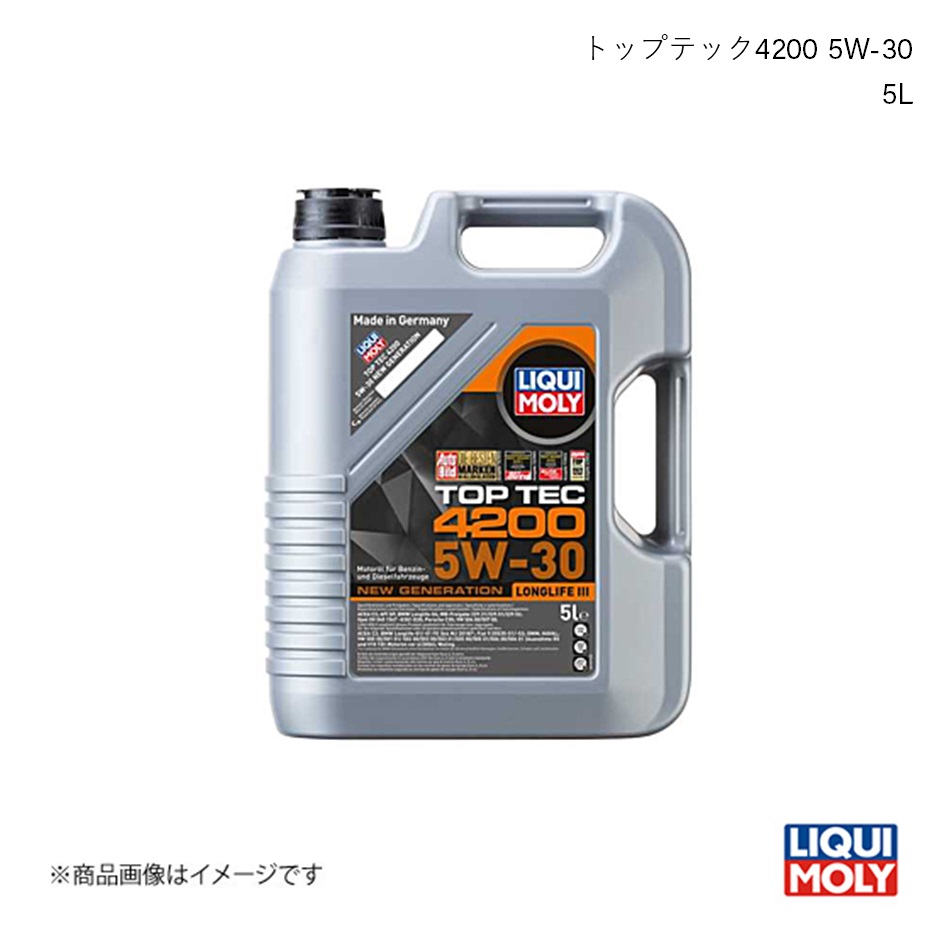 LIQUI MOLY/リキモリ エンジンオイル トップテック4200 5W-30 5L ウィッシュ ZGE21/22 2.0 2009- 20904