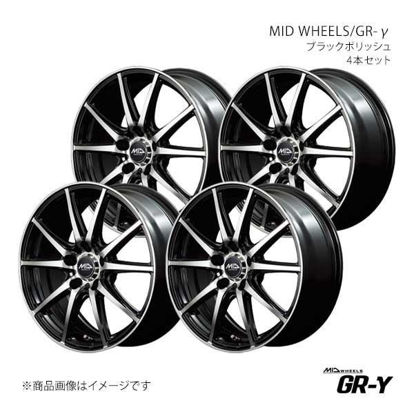 MID WHEELS/GR-γ シエンタ N#P17系 アルミホイール4本セット【15×6.0J 5-100 INSET45 BKP】Y251560533450390×4