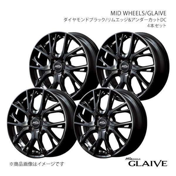 MID WHEELS/GLAIVE AZワゴン MJ23 アルミホイール4本セット【15×4.5J 4-100 INSET45 DBK】X18454543345DBK0×4