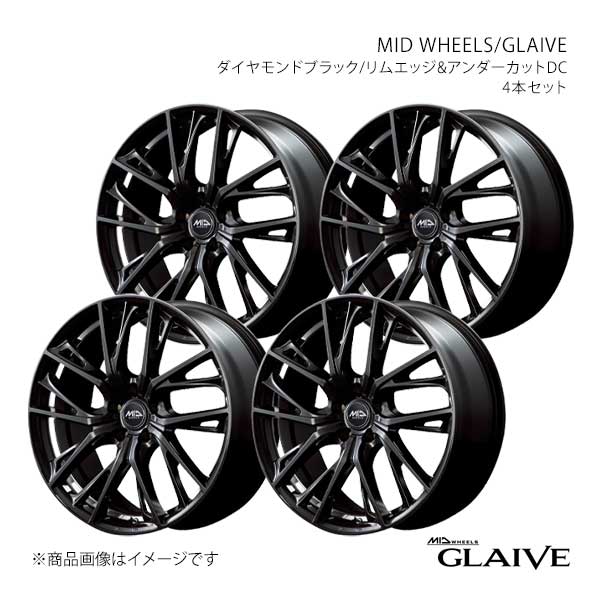 MID WHEELS/グレイブ アルミホイール4本セット【19×8.0J 5-114.3 INSET42 DBK】MID WHEELS/GLAIVE X18498057342DBK0×4