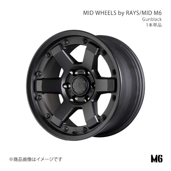 MID WHEELS by RAYS/MID M6 アルミホイール1本【18×9.0J 6-139.7 INSET0 GBK】MID WHEELS by RAYS/MID M6 X2138906D2000300×1