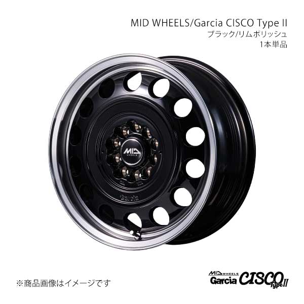 MID WHEELS/ガルシアシスコ タイプ2 アルミホイール1本【16×6.5J 10-108/114.3 INSET40 BRP】MID WHEELS/Garcia CISCO TypeII D70666554340BKP0×1 19,549円