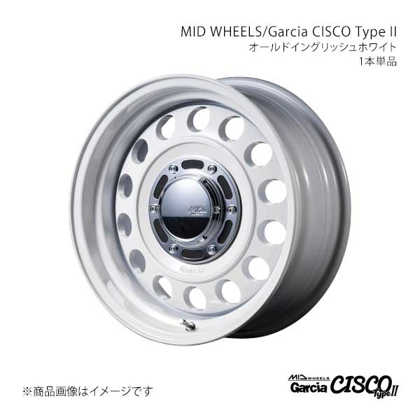 MID WHEELS/ガルシアシスコ タイプ2 アルミホイール1本【16×5.5J 5-139.7 INSET20 EWH】MID WHEELS/Garcia CISCO TypeII D7066555D320OWH0×1