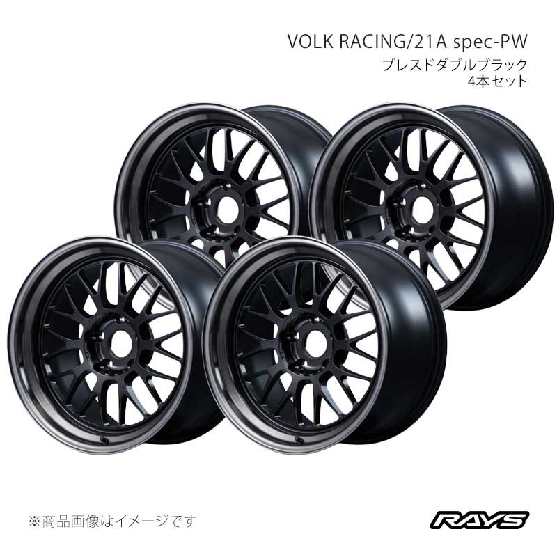 RAYS レイズ ボルクレーシング 21A スペックPW アルミホイール4本セット【18&times;11J 5-100 INSET-30 PW】03828119096PW&times;4｜車高調　カー用品専門店　車楽院