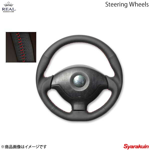 REAL レアル ステアリング MAZDA/マツダ AZオフロード JM23W オリジナルシリーズ ガングリップ オールレザー レッドステッチ 25,717円