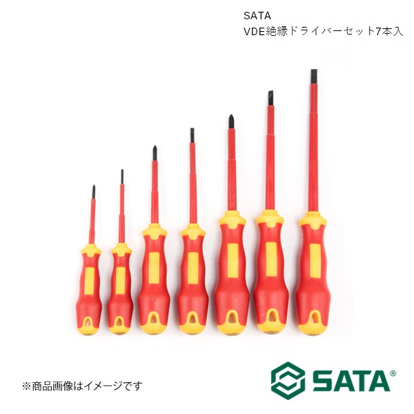 SATA サタ VDE縁切り１番ウッド仕掛ける7本入 手道具 物の具 保全 車 自動二輪車 銀輪 RS-09303