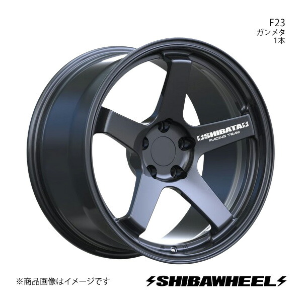 SHIBATIRE シバタイヤ シバホイール F23 アルミホイール1本 19×10.5J 5-114.3 INSET12 ガンメタ F19-03MG