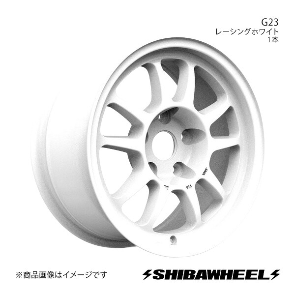 SHIBATIRE シバタイヤ シバホイール G23 アルミホイール1本 16×8.0J 5-114.3 INSET35 レーシングホワイト G16-28RW