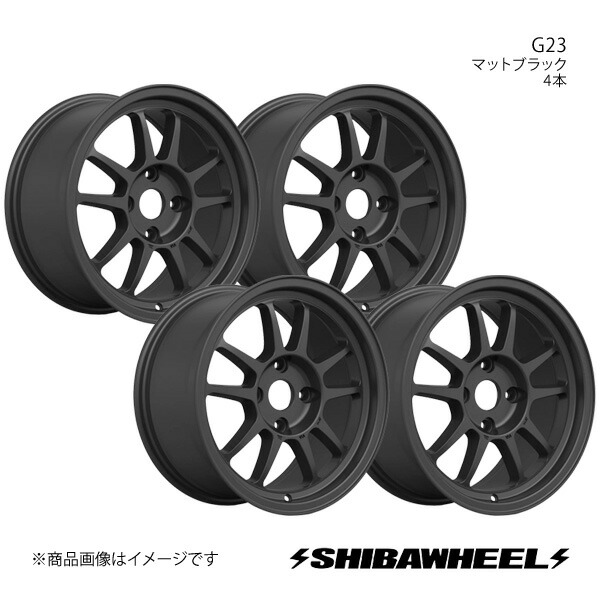 SHIBATIRE シバタイヤ シバホイール G23 アルミホイール4本セット 16×8.0J 4-100 INSET30 マットブラック G16-23MB×4 50,002円