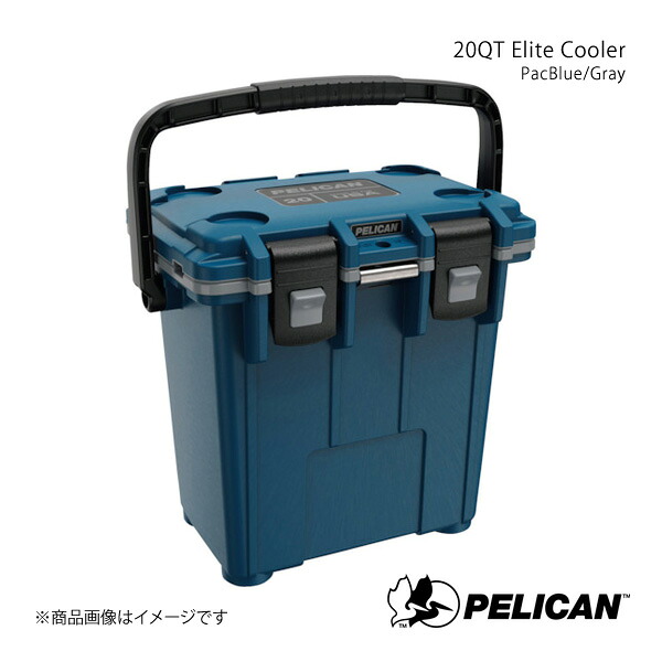 PELICAN 伽藍鳥 空調設備ボックス席 青み:薄墨色 5.7kg 20QT Elite Cooler PacBlue:Gray