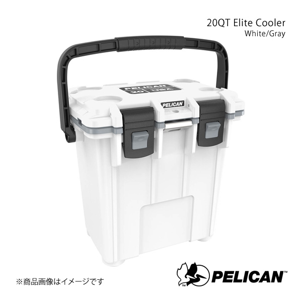 PELICAN 伽藍鳥 空調設備ボックス席 白いこと:薄墨色 5.7kg 20QT Elite Cooler White:Gray 825494068295