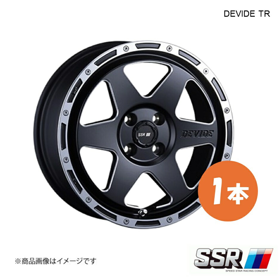 SSR エスエスアール DEVIDE TR-6 ホイール 1本 サクシードバン NCP160V UL【16×6.5J 4-100 INSET38 フラットブラックポリッシュ】