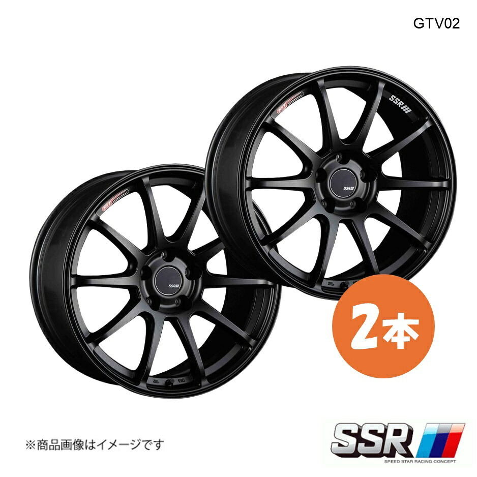 SSR エスエスアール GTV02 ホイール 2本 ヴェルファイア ハイブリッド ATH20W ZR/Gエディション【18×8.0J 5-114.3 INSET35 フラットブラック】