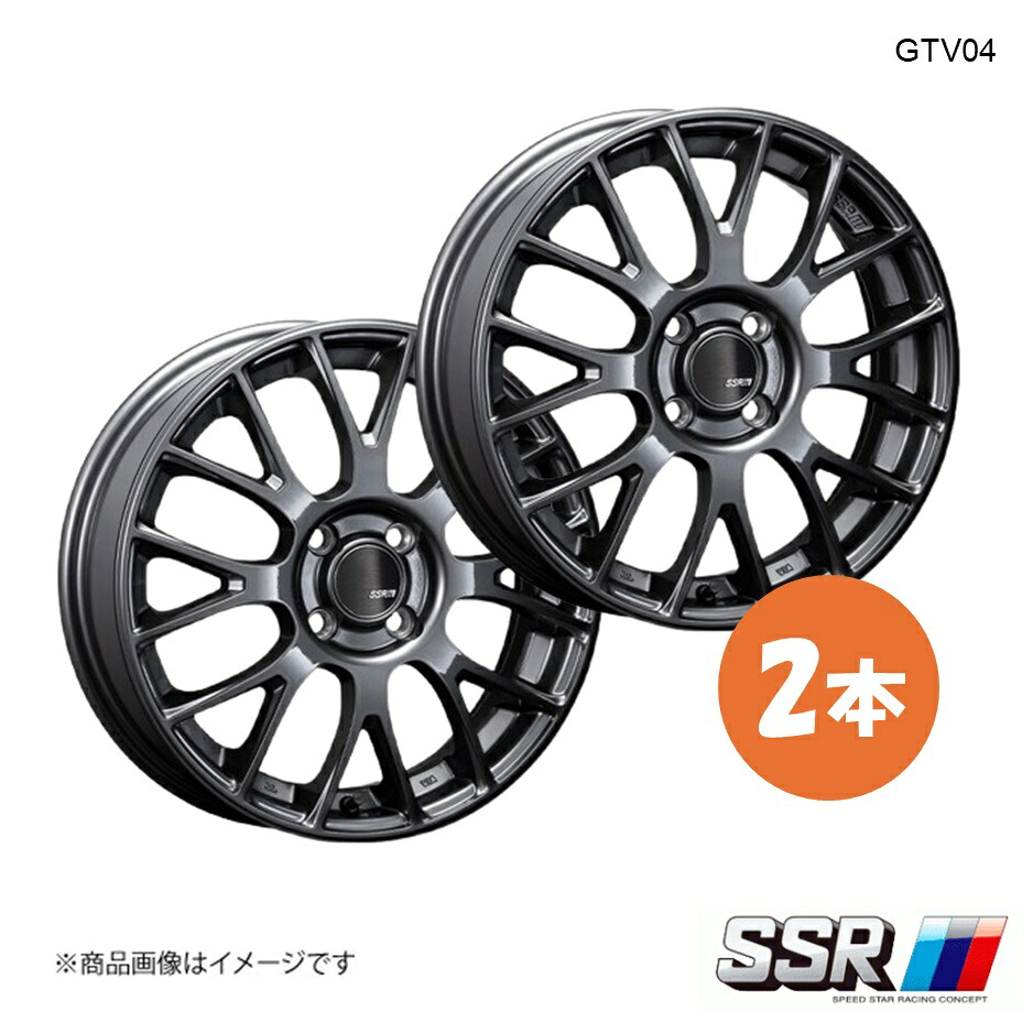 SSR エスエスアール GTV04 ホイール 2本 タント LA650S ファンクロス (SA装着車)【16×5.0J 4-100 INSET48 メタリックグレー】