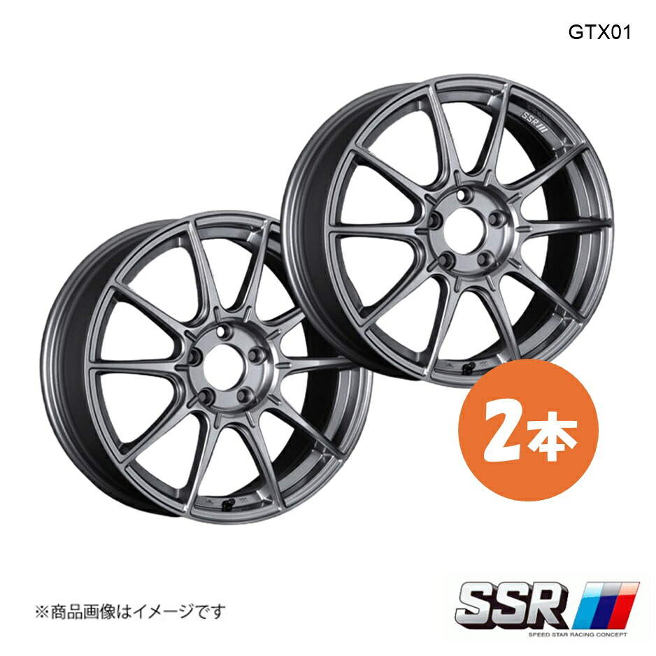 SSR エスエスアール GTX01 ホイール 2本 スカイラインGT-R BNR34 0【18×9.5J 5-114.3 INSET22 ダークシルバー】