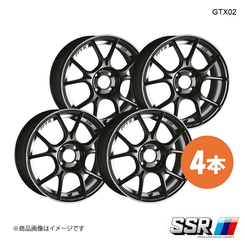 SSR エスエスアール GTX02 ホイール 4本 マーチ K13改 NISMO S【17×7.0J 4-100 INSET48 グロスブラック】