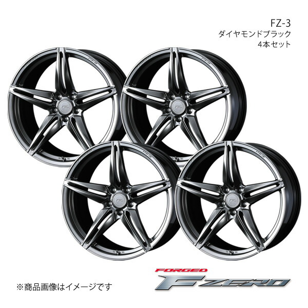 F ZERO/FZ-3 アウトランダー GF/GG系 電動パーキングブレーキ車除く ホイール 4本セット 0039478×4【21×9.0J5-114.3 INSET35 ダイヤモンドブラック】