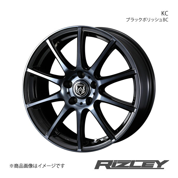 RiZLEY/KC ヴォクシー 80系 5ナンバー車 ホイール 1本 0040525【17×7.0J 5-114.3 INSET48 ブラックポリッシュBC】|車高調 カー用品専門店 車楽院