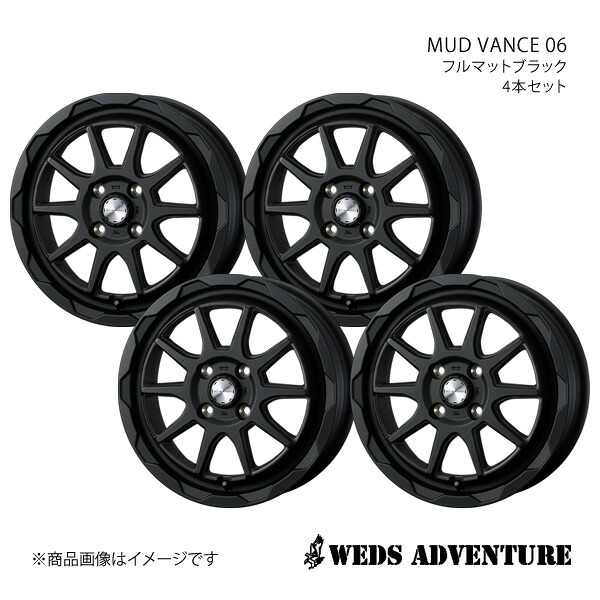 WEDS-ADVENTURE/MUD VANCE 06 ミニキャブバン DS64V ホイール 4本セット 0040200×4【12×4.0B 4-100 INSET40 FULL MAT BLACK】